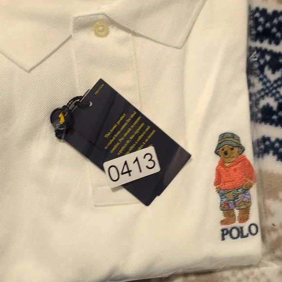 Ralph Lauren Classic Fit Polo Bear Mesh Polo Shirt 100% cotton.